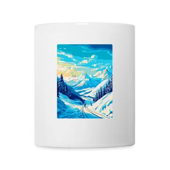 Laax Schweiz Vintage Reiseplakat Souvenir - Tasse - Weiß - Vorne