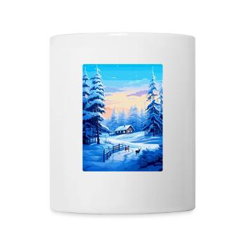 Laponie Finlande Affiche de voyage vintage souvenir WPA - Mug blanc - blanc - Devant
