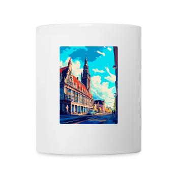 Leipzig Deutschland Vintage Reiseplakat Souvenir WPA - Tasse - Weiß - Vorne