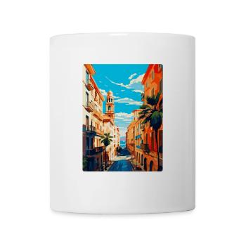 Barcelona Spanien Vintage Reiseplakat Souvenir WPA - Tasse - Weiß - Vorne