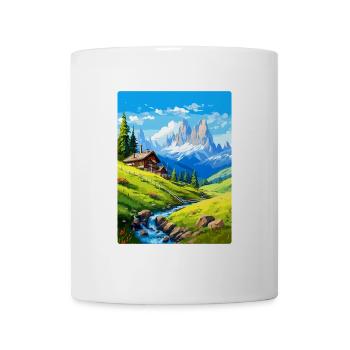 Dolomiten Italien Vintage Reiseplakat Souvenir WPA - Tasse - Weiß - Vorne