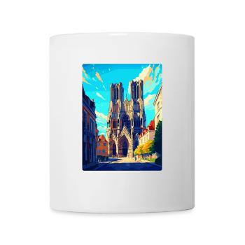 Reims Frankreich Vintage Reiseposter WPA Souvenir - Tasse - Weiß - Vorne