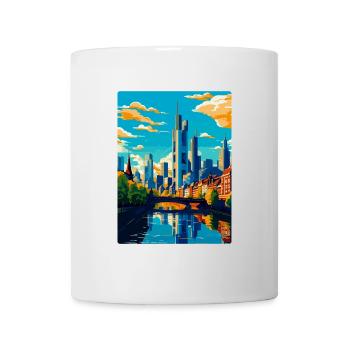Francfort, Allemagne, Affiche de voyage vintage, souvenir - Mug blanc - blanc - Devant