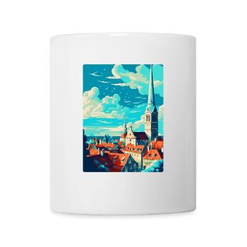 Tallinn Estonie Affiche de voyage vintage Souvenir WPA - Mug blanc - blanc - Devant