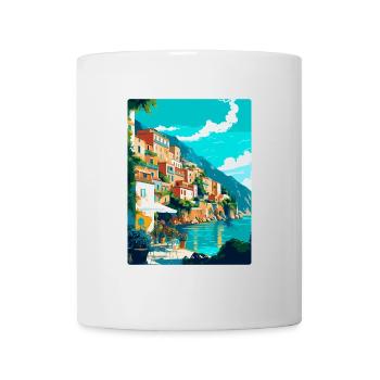 Capri Italien Vintage Reiseplakat WPA Kunst Souvenir - Tasse - Weiß - Vorne
