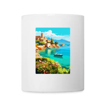 Crète Grèce Affiche de voyage vintage WPA Souvenir - Mug blanc - blanc - Devant
