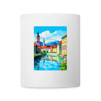 Ljubljana Slovenia Vintage Travel Poster Souvenir - Mug - white - Front