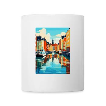 Copenhague, Danemark, Affiche de voyage vintage souvenir - Mug blanc - blanc - Devant