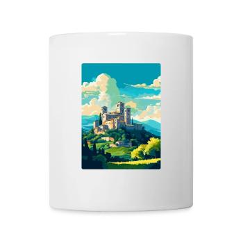 Assise, Italie, Affiche de voyage vintage, WPA, Souvenir - Mug blanc - blanc - Devant