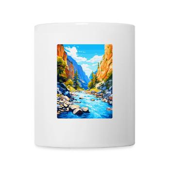 Samaria Schlucht Griechenland Vintage Reise Poster WPA Kunst - Tasse - Weiß - Vorne