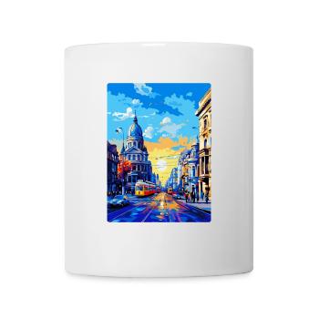 Bucharest Romania Vintage Travel Poster Souvenir - Mug - white - Front