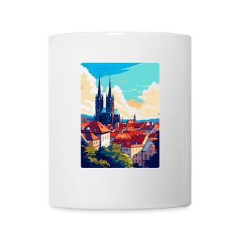 Brno Czech Republic Vintage Travel Poster Souvenir - Mug - white - Front