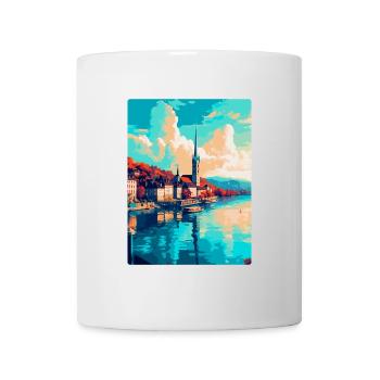 Zurich Suisse Affiche de voyage vintage souvenir - Mug blanc - blanc - Devant