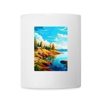 Ålandinseln Finnland Vintage Reiseplakat WPA - Tasse - Weiß - Vorne