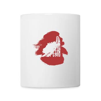 Grande roue de fête foraine de montagnes russes - Mug blanc - blanc - Devant