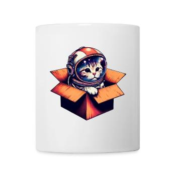 Katze Astronaut - Tasse - Weiß - Vorne