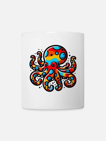 Krake - Tasse - Weiß