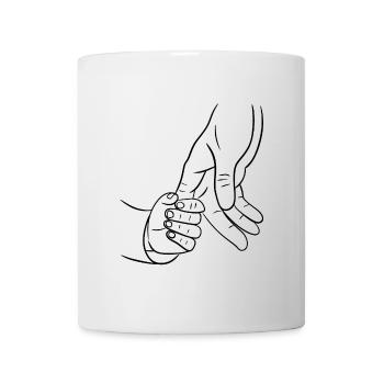 Hände von Vater und Sohn - Tasse - Weiß - Vorne