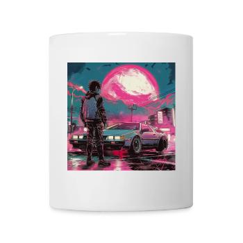 80er Jahre Anime Typ beruhigender hochwertiger Modedruck - Tasse - Weiß - Vorne
