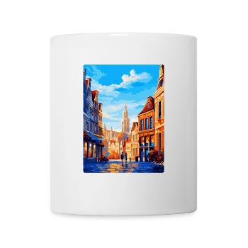 Brussels Belgium Vintage Travel Poster Souvenir - Mug - white - Front