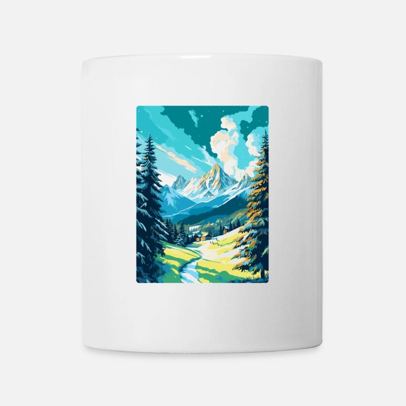 St. Moritz Schweiz Vintage Reiseplakat WPA - Tasse - Weiß