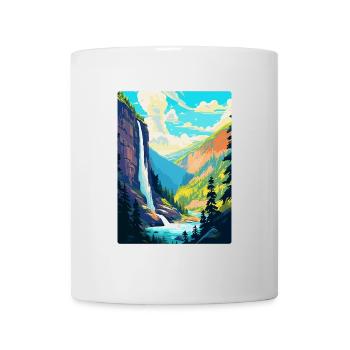Reichenbach Falls Schweiz Reiseplakat WPA - Tasse - Weiß - Vorne