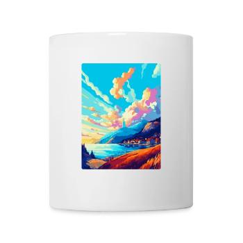 Bergen Norwegen Vintage Reiseposter WPA Souvenir - Tasse - Weiß - Vorne