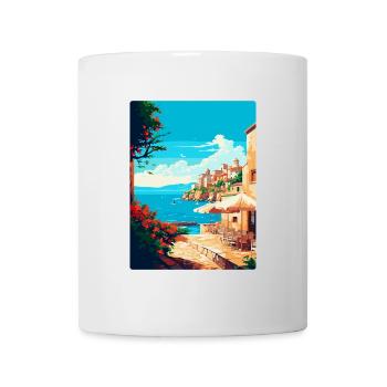 Rhodes Grèce Vintage Voyage Poster WPA Souvenir - Mug blanc - blanc - Devant