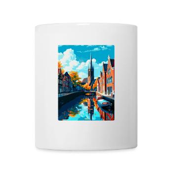 Delft Pays-Bas Poster de voyage vintage souvenir - Mug blanc - blanc - Devant