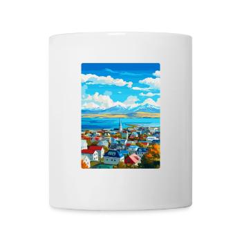Reykjavik Iceland Vintage Travel Poster Souvenir - Mug - white - Front