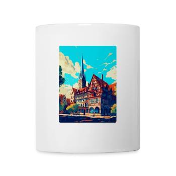 Hannover Deutschland Vintage Reiseplakat Souvenir - Tasse - Weiß - Vorne