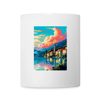 Comer See Italien Vintage Reiseplakat Souvenir WPA - Tasse - Weiß - Vorne