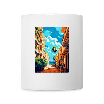 Malaga Espagne Affiche de voyage vintage WPA Souvenir - Mug blanc - blanc - Devant