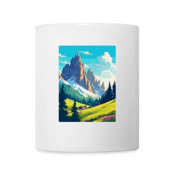 Dolomiten Italien Vintage Reiseplakat Souvenir WPA - Tasse - Weiß - Vorne