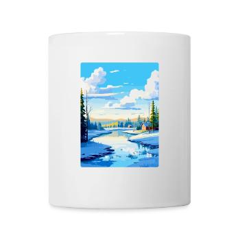 Rovaniemi Finlande Affiche de voyage vintage souvenir - Mug blanc - blanc - Devant