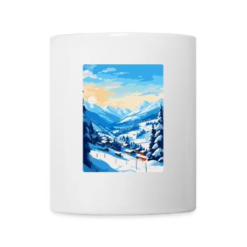 Saalbach Österreich Vintage Reiseplakat Souvenir - Tasse - Weiß - Vorne