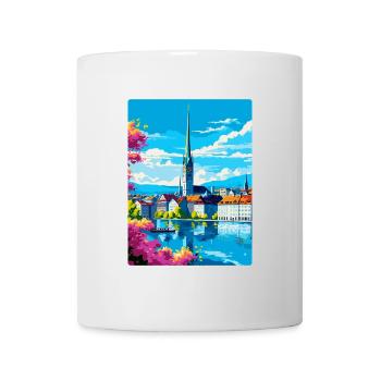 Zurich Suisse Affiche de voyage vintage souvenir - Mug blanc - blanc - Devant