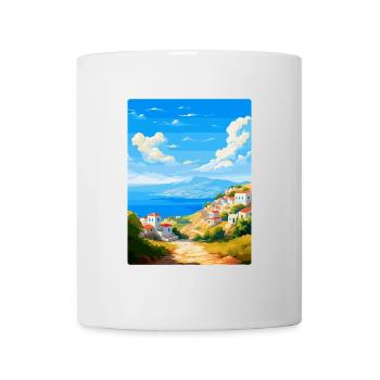 Kea Griechenland Vintage Reiseplakat Souvenir Souvenir - Tasse - Weiß - Vorne