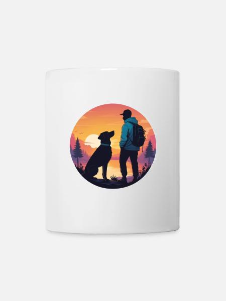 Compagnons au coucher du soleil - Mug blanc - blanc