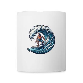 Surfbrett Welle Surfer - Tasse - Weiß - Vorne