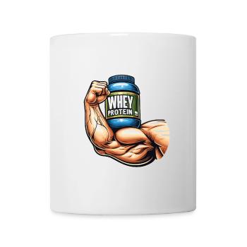 Molkenprotein-Muskel - Tasse - Weiß - Vorne
