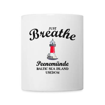 Leuchtturm Peenemünde vor Insel Usedom Deutschland - Tasse - Weiß - Vorne