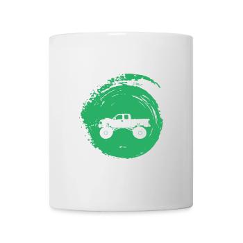 Monstertruck Reifen Gelaende - Tasse - Weiß - Vorne