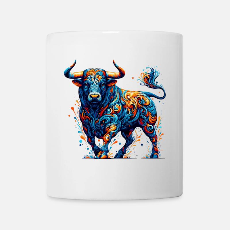 Stier - Tasse - Weiß