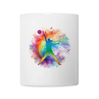 Basketball Girl Regenbogen - Tasse - Weiß - Vorne