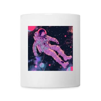 80er Jahre Anime Mädchen beruhigender hochwertiger Modedruck - Tasse - Weiß - Vorne