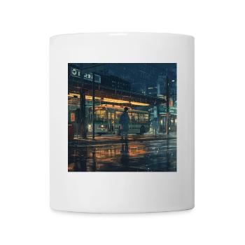 80er Jahre Anime Typ beruhigender hochwertiger Modedruck - Tasse - Weiß - Vorne