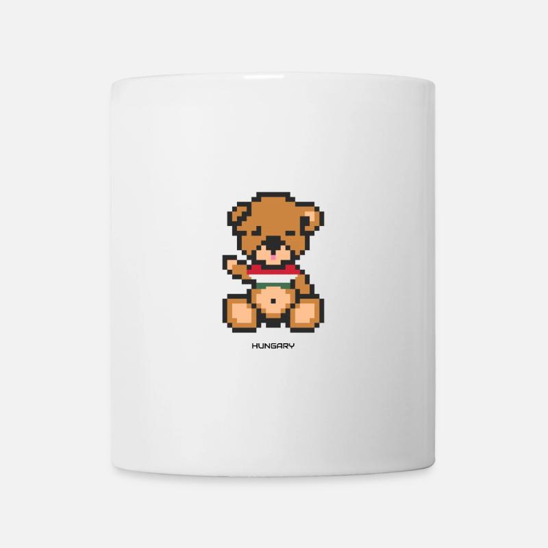 Pixel Bear Hungary - Mug blanc - blanc