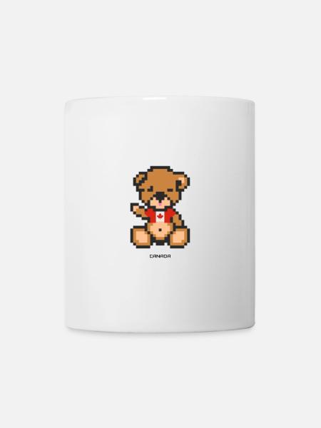 Pixel Bear Canada - Mug blanc - blanc