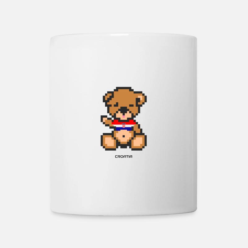 Pixel Bear Croatia - Mug blanc - blanc